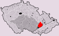 Drahanská vrchovina na mapě Česka