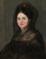 1824 Portrait of a Lady in a Black Mantilla