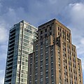 Hill Building juxtaposed next to One City Center, across the street