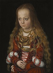 Retrato dunha princesa saxoa (posiblemente a nora de Xurxo de Saxonia, Isabel de Hesse), c. 1517