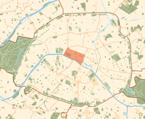 Karte der Pariser Arrondissements