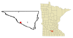 Location of Courtland, Minnesota