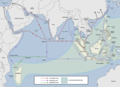 Réseau commercial maritime austronésien dans l'Océan Indien