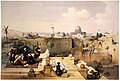 David Roberts'ın orijinalinden Louis Haghe tarafından Kudüs, Kutsal Topraklar, Suriye, İdumea, Arabistan, Mısır ve Nubia'daki Kubbetü's-Sahre.