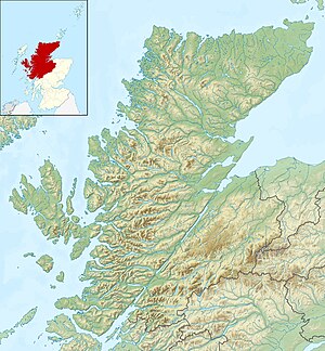 Mapa topográfico das Terras Altas escocesas