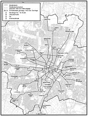 Straßenbahnnetz 1964