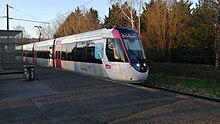 Un Citadis Dualis à la gare de Couilly - Saint Germain - Quincy le 10 mars 2022