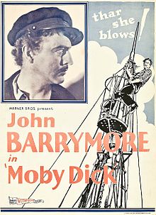 Poster tayangan pawagam filem Moby Dick, 1930