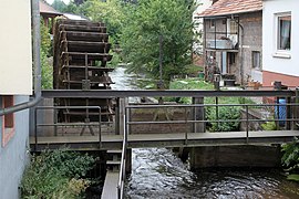 Mühlrad der Dorfmühle in Bruchweiler-Bärenbach (1760–1961)