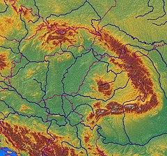 Mapa pasma górskiego