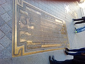 De Gaulle speech plaque.