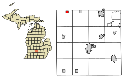 Location of Sunfield, Michigan