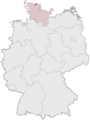 Position of Flensburg in Germany