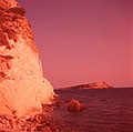 Western coast of Porto Venere with rocks, Historical photo 1960.