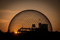 4. Beautiful sunset, Expo 67 United States Pavilion at Parc Jean-Drapeau, in Montreal. Author: Guilhermeduartegarcia