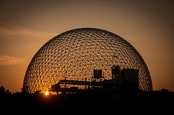 10: Beautiful sunset, Expo 67 United States Pavilion at Parc Jean-Drapeau, in Montreal, Canada. Author: Guilhermeduartegarcia