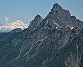 White Chuck from Mt. Pugh (Mount Baker to left)