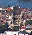 Vista aerea della Christuskirche a Magonza sul Reno