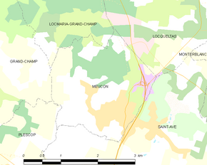 Poziția localității Meucon