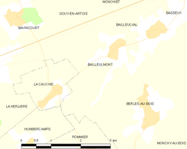 Mapa obce Bailleulmont