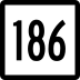 Route 186 marker