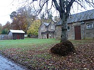 On the right, the external building on the west side