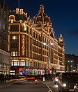 Harrods at night