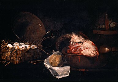 Intérieur de cuisine avec tête de chèvre, 1650, musée de Capodimonte, Naples