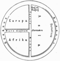 World map from the Middle Ages