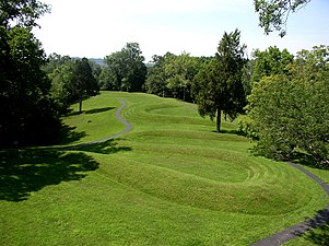 Tertre d'effigie de Fort Ancient : Tumulus du Grand serpent, Ohio, USA