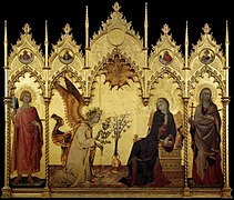 Annunciazione tra i santi Ansano e Margherita di Simone Martini