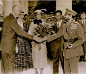 With U.S President Dwight D. Esinehower at the White House, 1954