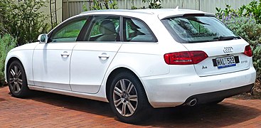 Face arrière de l'Audi A4 (B8) Avant