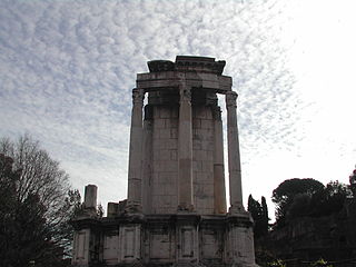 Tempio di Vesta presso la casa delle Vestali, al Foro romano