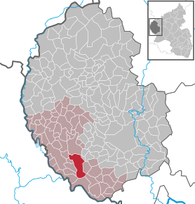 Poziția ortsgemeinde Nusbaum pe harta districtului Eifelkreis Bitburg-Prüm