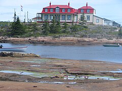 Johan Beetz House (Le Chateau),[2] Piashti River, rock of Canadian Shield