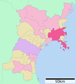 Lokasi Bandar Ishinomaki di Wilayah Miyagi