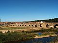 Medieval bridge over the Órbigo River in Hospital de Órbigo, León.