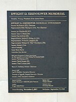 Plaque Outside Gift Shop at Eisenhower Memorial