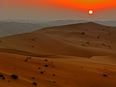 The desert of Al-Rub' Al-Khali (The Empty Quarter)