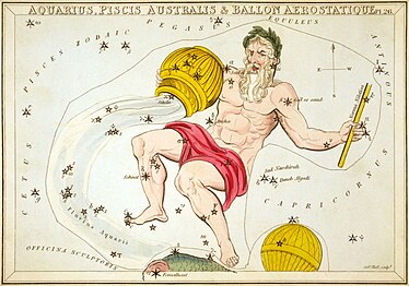 Carta 26: Aquarius, Piscis Australis i Ballon Aerostatique