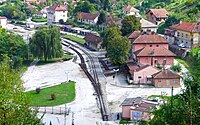 Bahnhof Višegrad im Jahr 2010, während des Wiederaufbaus.