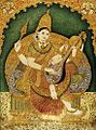 Image 7219th Century Mysore Painting of Goddess Saraswathi (from Painting)