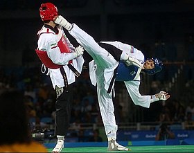 Combat de taekwondo aux Jeux olympiques d'été de 2016 à Rio de Janeiro