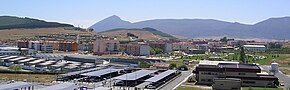 Noáin vista da torre de controlo do Aeroporto de Pamplona-Noáin