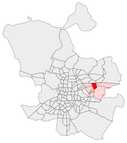 Location of Canillejas