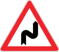 Double curve, first to the right