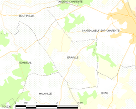 Mapa obce Éraville