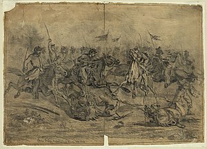 Cavalry charge near Brandy Station