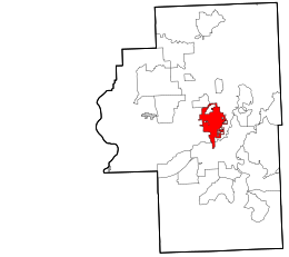 Location within Cherokee County and the state of Oklahoma